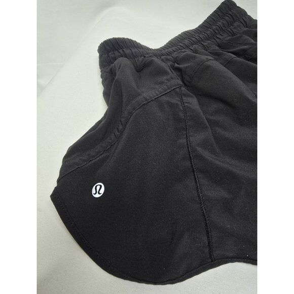 Lululemon Women Activewear Shorts 4 Black Track That High Rise Running 3" Inseam - Picture 6 of 11